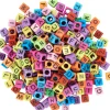 Kinder VBS Acrylperlen|Buchstabenperlen>Buchstabenperlen "Bunt", eckig