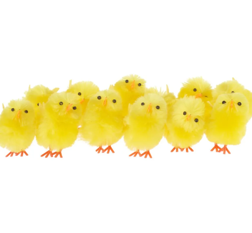 VBS Streuteile|Dekofiguren & -Objekte>Chenille Küken "Höhe 4 cm"