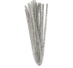 Kinder VBS Chenilledraht|Bastelzubehör>Chenilledraht "Silber", Ø 8 mm, 50 cm, 10 Stück