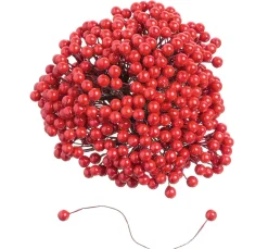 VBS XXL Gräser & Beeren>VBS Deko-Beeren am Draht "Ø 7 mm", 500 Stück