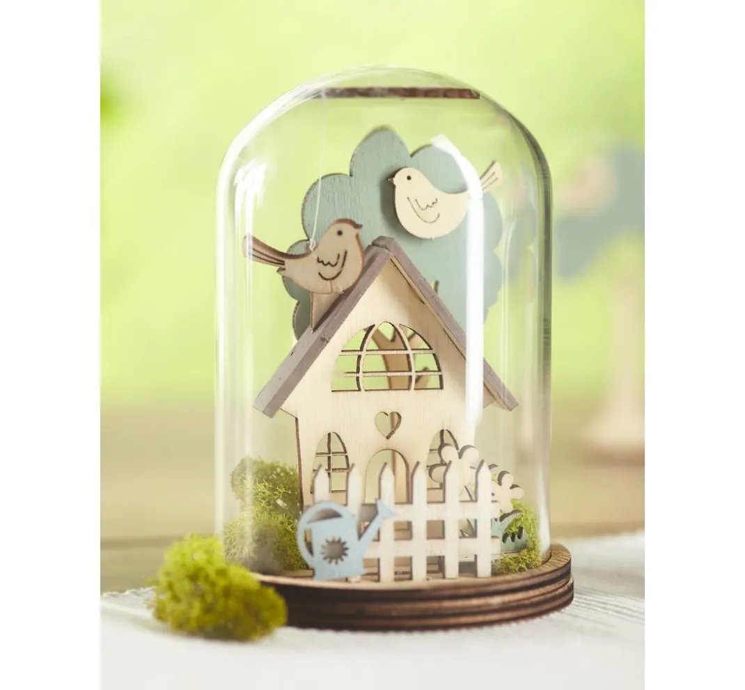 VBS Glas- & Porzellanmalerei|Glasgravur>Deko-Glasglocke mit Boden
