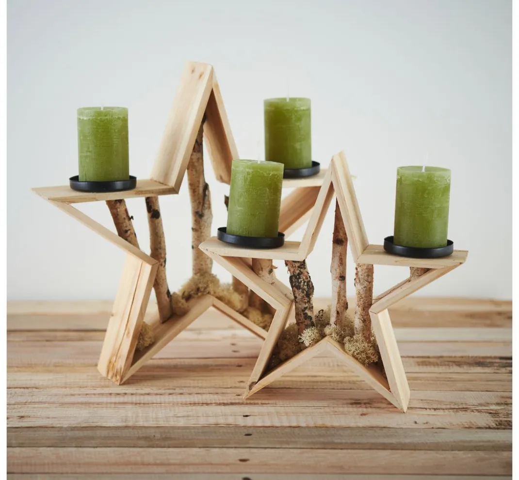 VBS Holz, Mdf & Pappmaché>Dekosterne mit Kerzenhaltern
