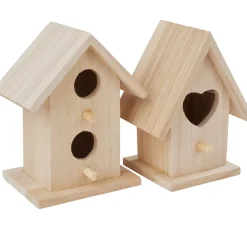 VBS Serviettentechnik|Holz, Mdf & Pappmaché>Deko-Vogelhäuser "Minis", 2er-Set