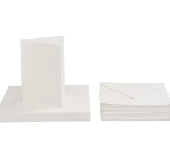 VBS XXL Kartengestaltung|Karten & Umschläge>VBS Doppelkarten mit Umschlägen "Creme", 50 Stk.