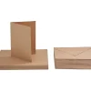 VBS XXL Kartengestaltung|Karten & Umschläge>VBS Doppelkarten mit Umschlägen "Kraftpapier", 50 Stk.