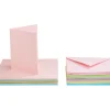 VBS XXL Karten & Umschläge|Kartengestaltung>VBS Doppelkarten mit Umschlägen "Pastellfarben", 50 Stück