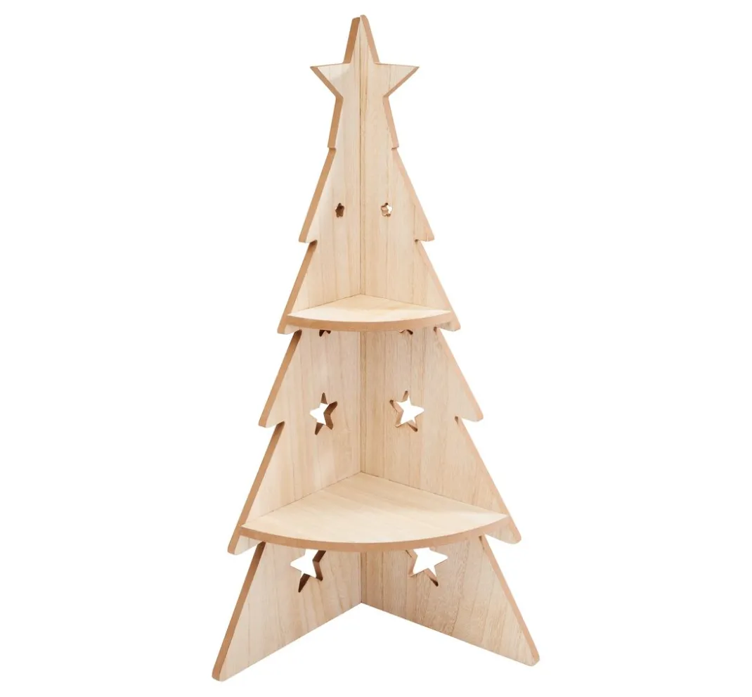 VBS Holz, Mdf & Pappmaché>Ecketagere "Weihnachtsbaum Pyramide"
