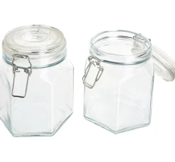 VBS Glasgravur|Glas- & Porzellanmalerei>Einmachglas mit Bügelverschluß, 800 ml, 2 Stück