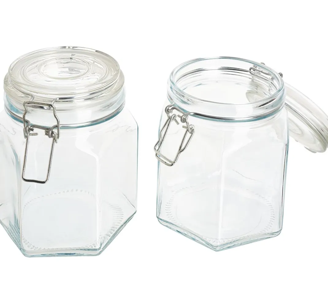 VBS Glasgravur|Glas- & Porzellanmalerei>Einmachglas mit Bügelverschluß, 800 ml, 2 Stück