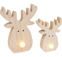 VBS Holz, Mdf & Pappmaché>Elch mit LED Nase