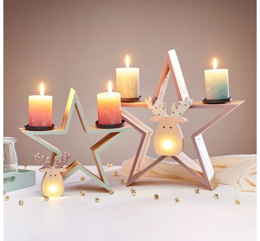 VBS Holz, Mdf & Pappmaché>Elch mit LED Nase