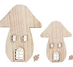 VBS Serviettentechnik|Brandmalerei>Fliegenpilze "Haus", 2er-Set