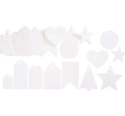 VBS XXL Dekoelemente|Tüten & Anhänger>VBS Geschenk-Anhänger "White Mix"