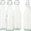 VBS Glasgravur|Glas- & Porzellanmalerei>Glasflasche mit Bügelverschluß "Rund", 900 ml, 4 Stück