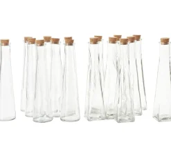 VBS XXL Glasgravur|Glas- & Porzellanmalerei>VBS Glasflaschen "Geolini", mit Korkverschluss, 16 Stück