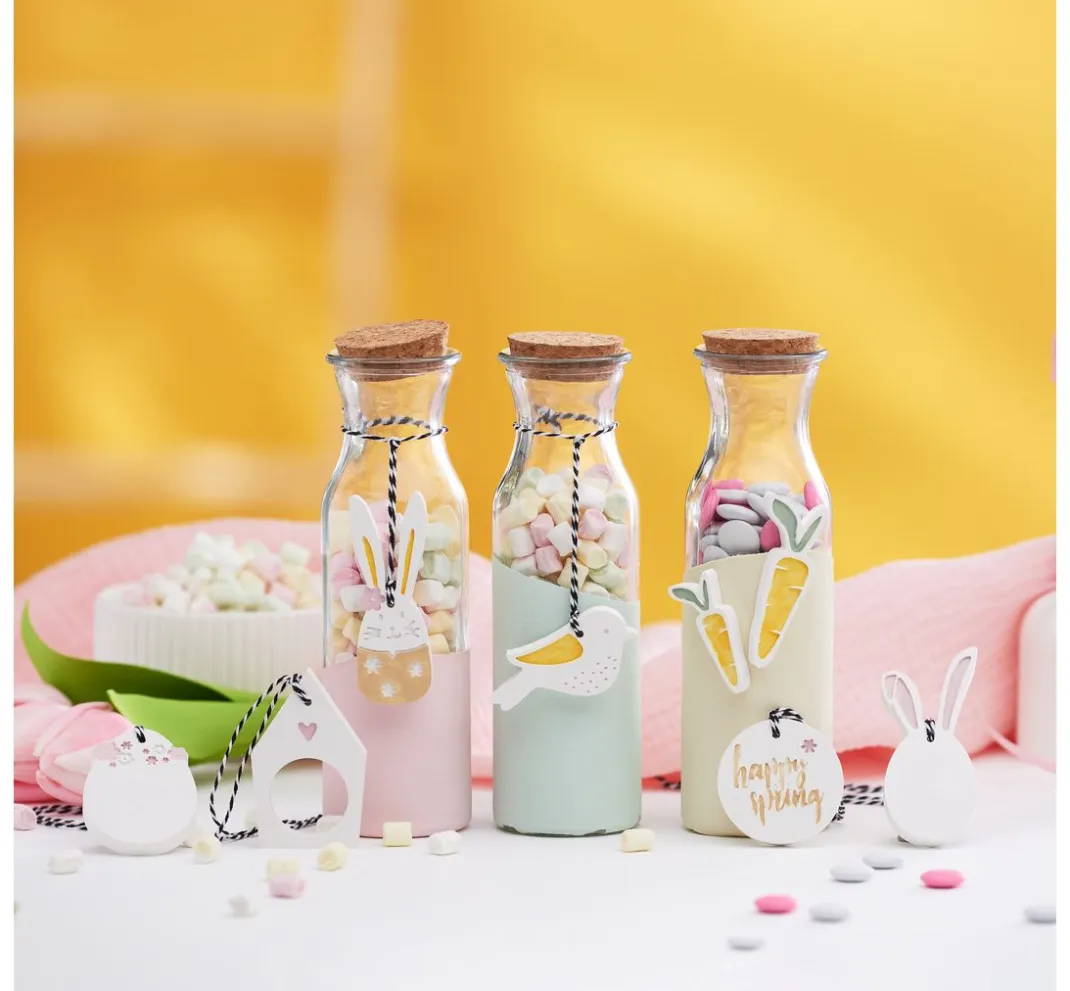 VBS Glasgravur|Glas- & Porzellanmalerei>Glasflaschen "Milk", 3er-Set