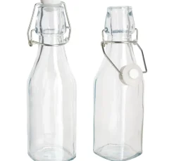 VBS Glas- & Porzellanmalerei|Glasgravur>Glasflaschen mit Bügelverschluß, 2 Stück