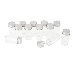 VBS XXL Glas- & Porzellanmalerei|Glasgravur>VBS Gläschen mit Schraubverschluss, 12 Stück