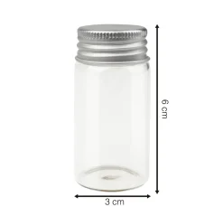 VBS XXL Glas- & Porzellanmalerei|Glasgravur>VBS Gläschen mit Schraubverschluss, 12 Stück