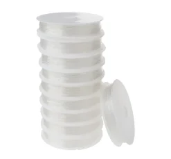 VBS XXL Bänder & Kordel>VBS Gummikordeln "Magic Stretch", Transparent, 1 mm, 10 Rollen à 4 m
