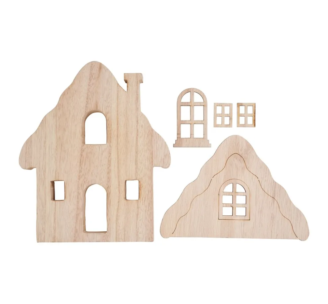 VBS Holz, Mdf & Pappmaché>Haus-Silhouette "Wintertime"