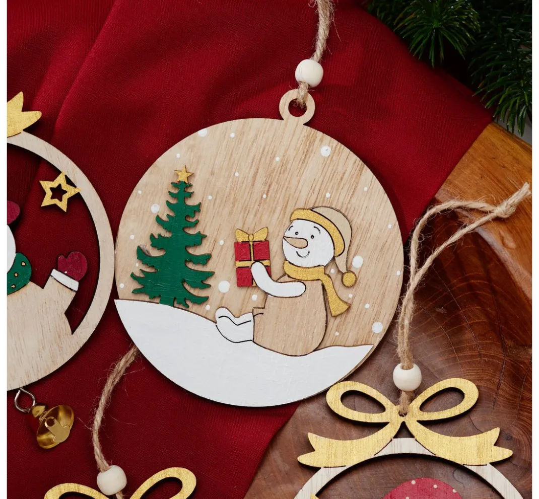 VBS Anhänger|Holz, Mdf & Pappmaché>Holz-Anhänger "Schneemann"