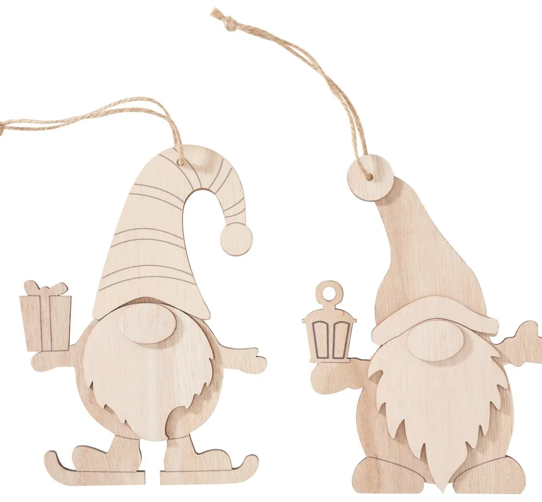 VBS Anhänger|Holz, Mdf & Pappmaché>Holz-Anhänger "Wichtel", 2-er Set