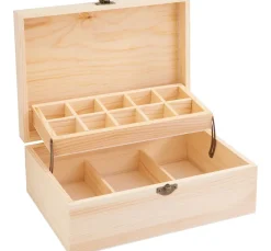 Kinder VBS Holz|Serviettentechnik>Holz-Aufbewahrungsbox "Twin"
