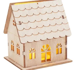 VBS Holz, Mdf & Pappmaché>Holzbausatz "Haus", inkl. LED