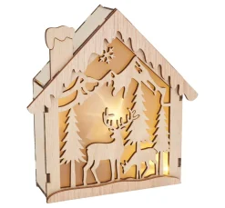 VBS Holz, Mdf & Pappmaché>Holzbausatz "Lichterhaus", inkl. Beleuchtung