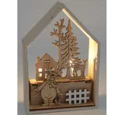 VBS Holz, Mdf & Pappmaché>Holzbausatz "Winterhaus", 9-tlg.