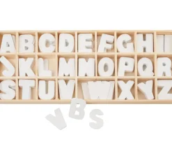 VBS Holz, Mdf & Pappmaché>Holz-Buchstaben-Set "Sortiert - Weiß", 156 Stück
