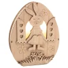 VBS Holz, Mdf & Pappmaché>Holz-Ei mit LED "Häsin im Fenster"