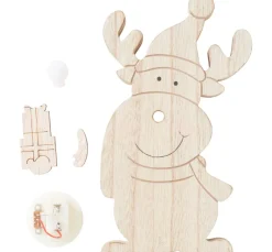 VBS Holz, Mdf & Pappmaché>Holz-Elch mit LED Nase