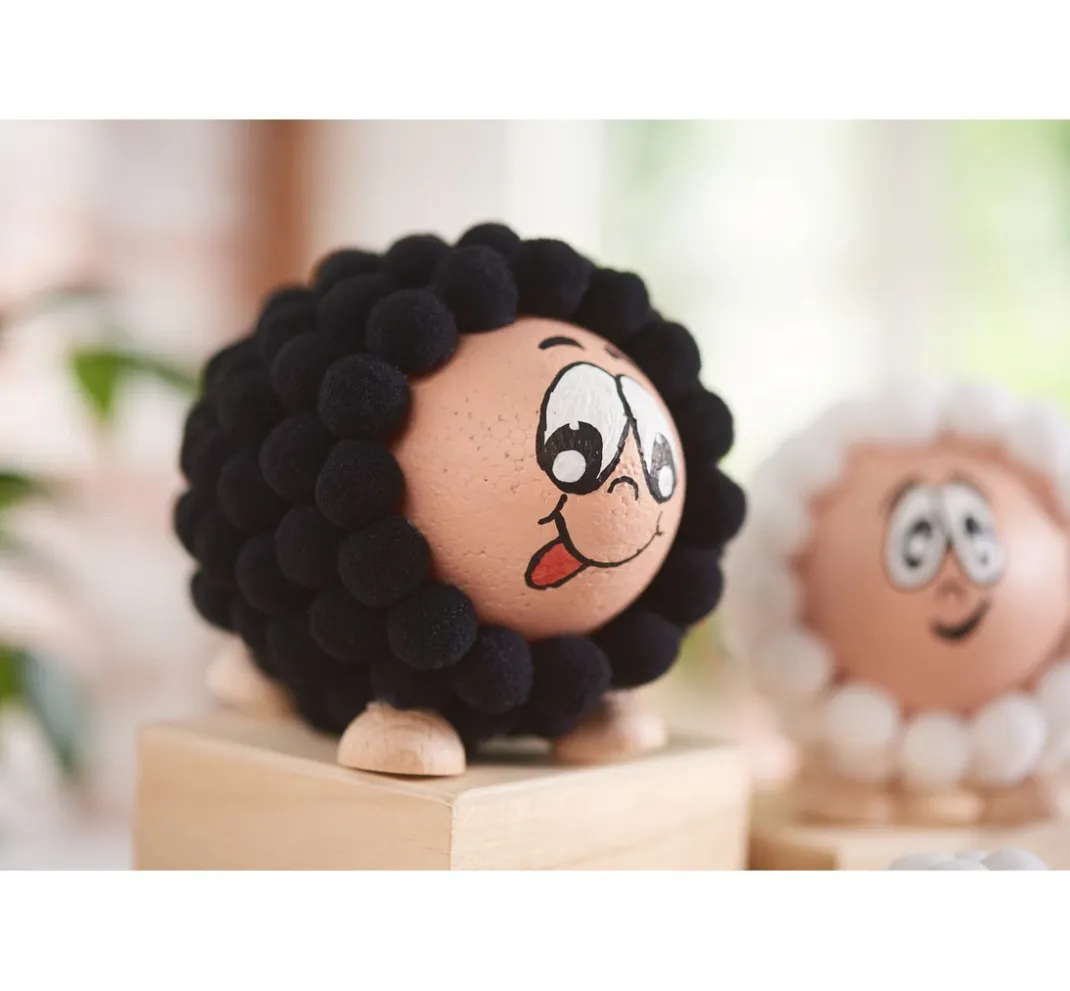 Kinder VBS Holz|Holz, Mdf & Pappmaché>Holz-Halbkugeln ohne Bohrung, 10 Stück