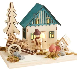 VBS Miniaturen|Holz, Mdf & Pappmaché>Holzhaus-Szene "Licht"