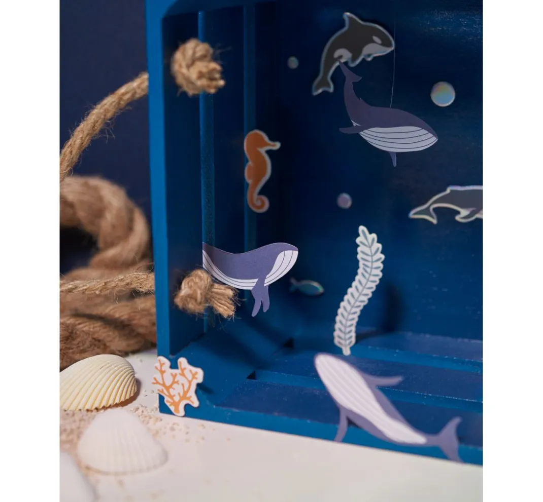 VBS Serviettentechnik|Decoupage>Holzkisten mit Latten, 2er-Set