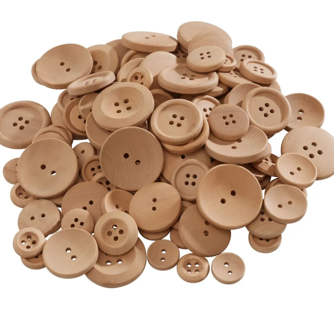 VBS XXL Knöpfe|Scrapbooking>VBS Holzknöpfe "Größen-Mix", 100 g