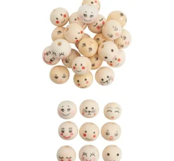 Kinder VBS Holz|Holz, Mdf & Pappmaché>Holzköpfe "Lovely face"