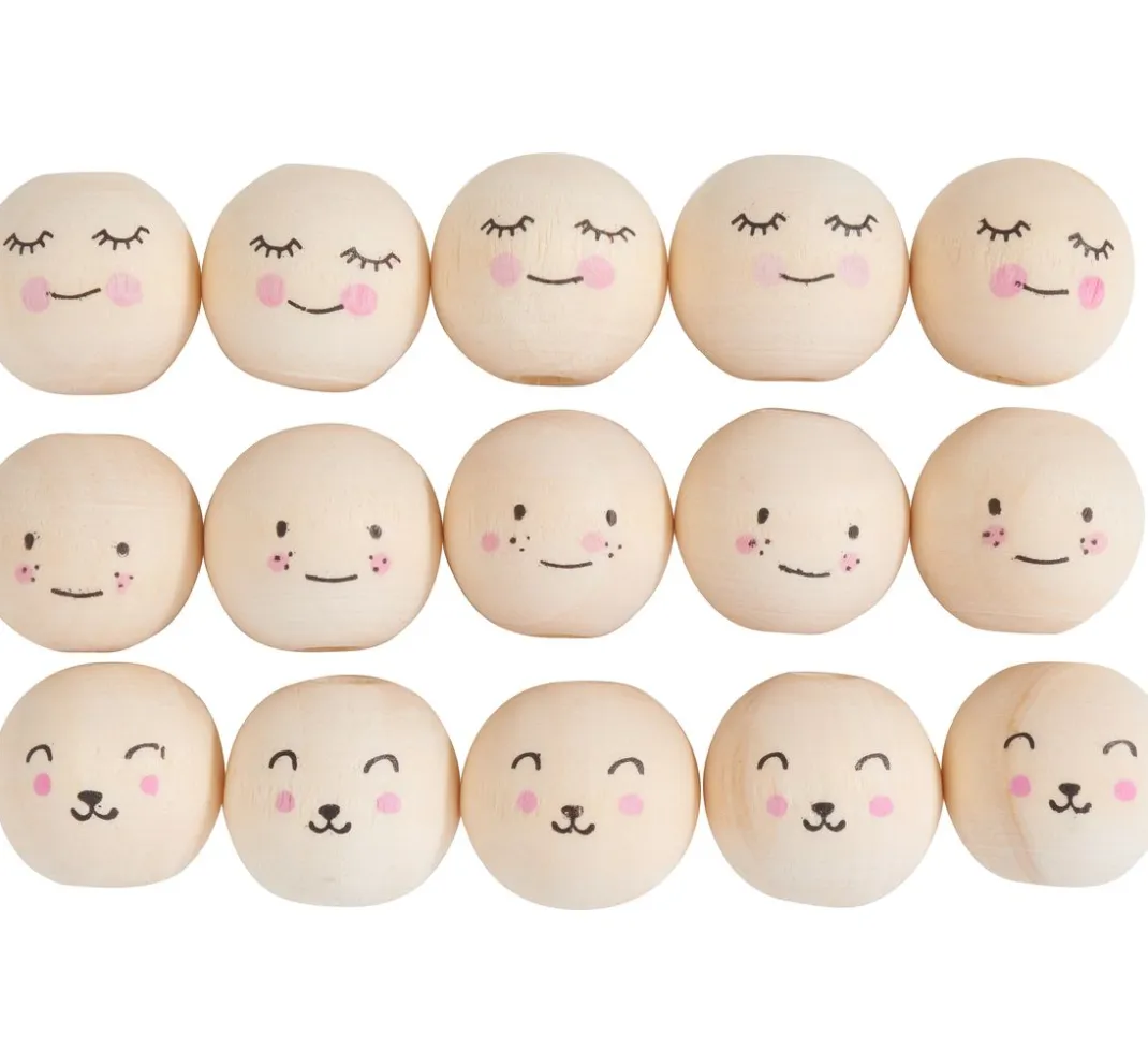 Kinder VBS Marionetten & Figuren|Holz>Holzköpfe "Smart Faces"