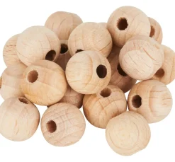 Kinder VBS Holz|Holzperlen>Holzkugeln durchgebohrt "Ø 10 mm"