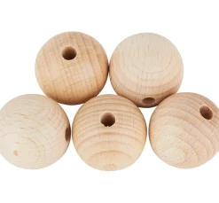Kinder VBS Holz|Holz, Mdf & Pappmaché>Holzkugeln durchgebohrt "Ø 30 mm"