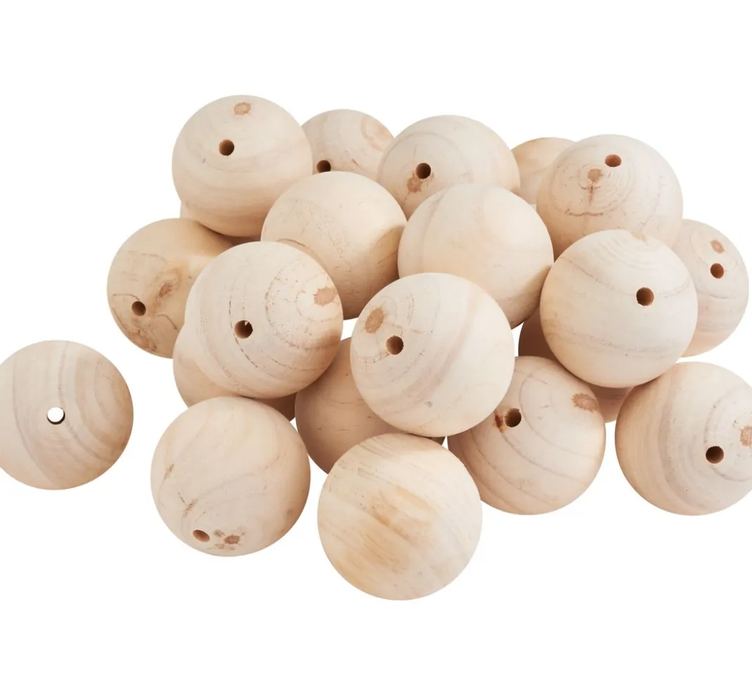 VBS XXL Holz, Mdf & Pappmaché>VBS Holzkugeln durchgebohrt
