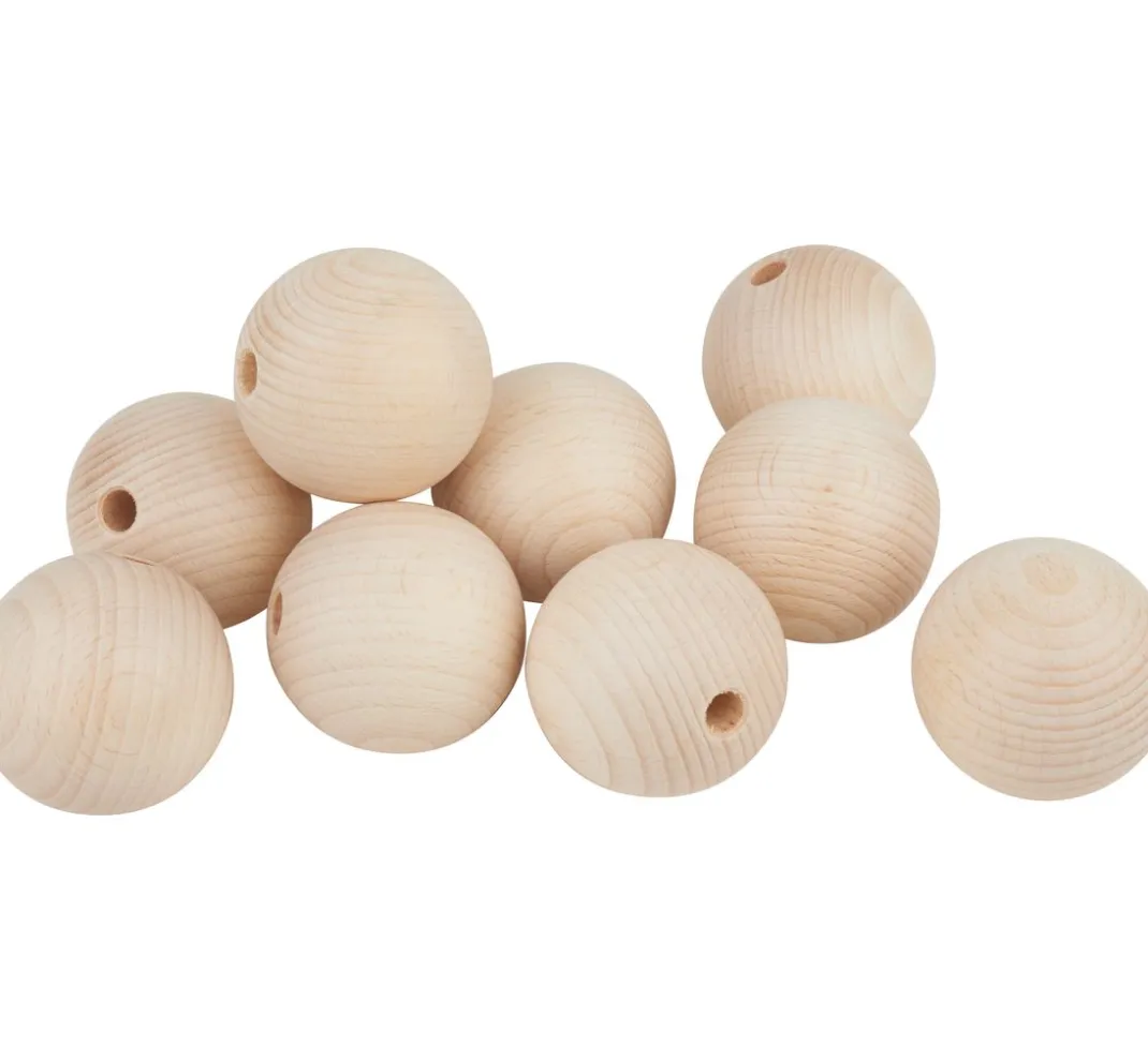 Kinder VBS Holz|Holz, Mdf & Pappmaché>Holzkugeln halbgebohrt "Ø 60 mm"
