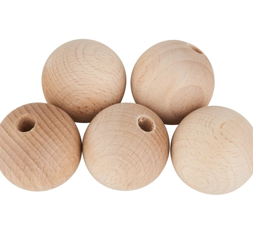 Kinder VBS Holz|Holz, Mdf & Pappmaché>Holzkugeln halbgebohrt "Ø 40 mm"