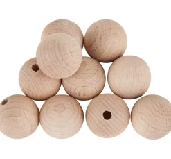 Kinder VBS Holz|Holz, Mdf & Pappmaché>Holzkugeln halbgebohrt "Ø 20 mm"