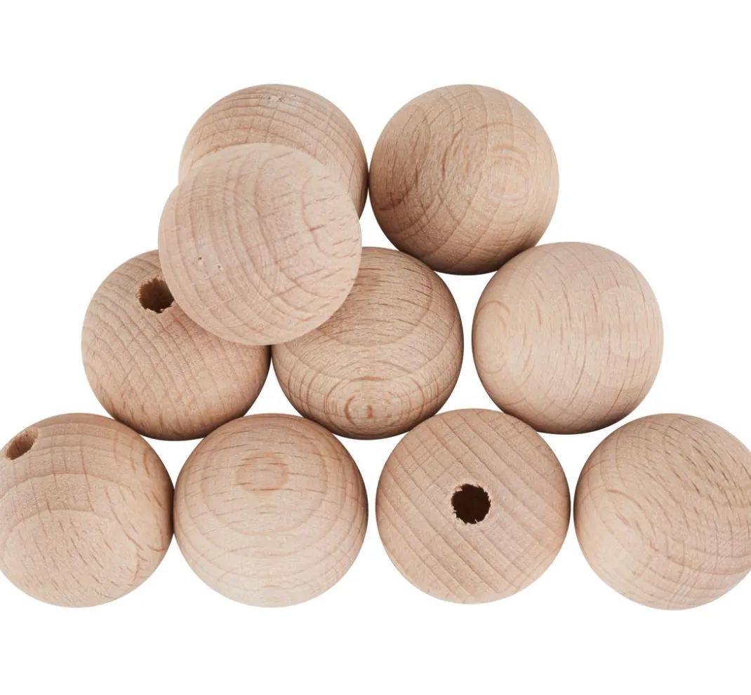 Kinder VBS Holz|Holz, Mdf & Pappmaché>Holzkugeln halbgebohrt "Ø 20 mm"