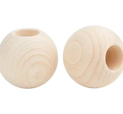 Kinder VBS Holz|Holz, Mdf & Pappmaché>Holzkugeln mit großer Bohrung "Ø 50 mm"