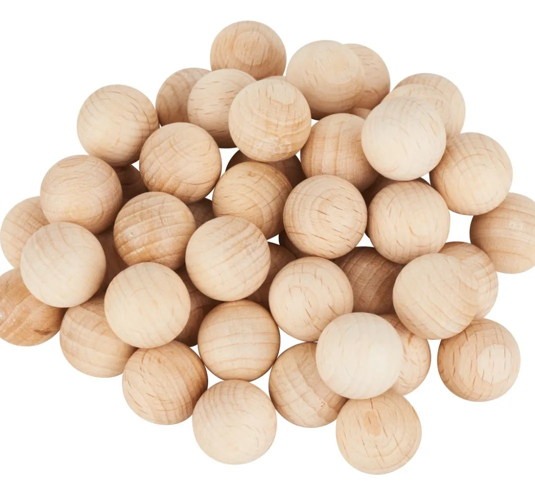 Kinder VBS Holz|Holz, Mdf & Pappmaché>Holzkugeln ohne Bohrung "Ø 15 mm"
