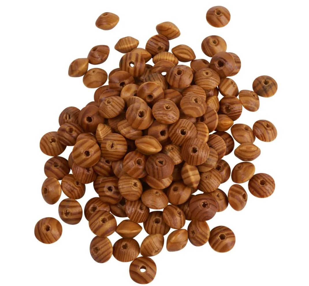 Kinder VBS XXL Perlen|Holzperlen>VBS Holzlinsen mit Naturmaserung, 100 g